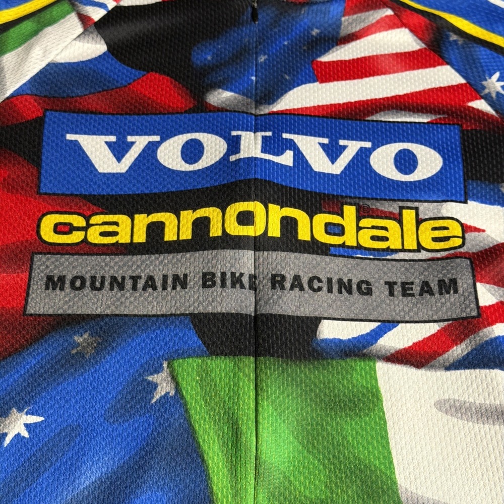 Vintage Cannondale Volvo 3/4Zip Cycling Bike Racing Jersey MTB USA Made Mens L - Picture 2 of 8